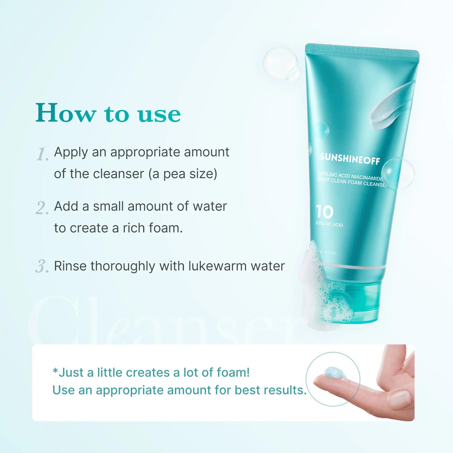 Azelaic Acid Niacinamide Deep Clean Foam Cleanser
