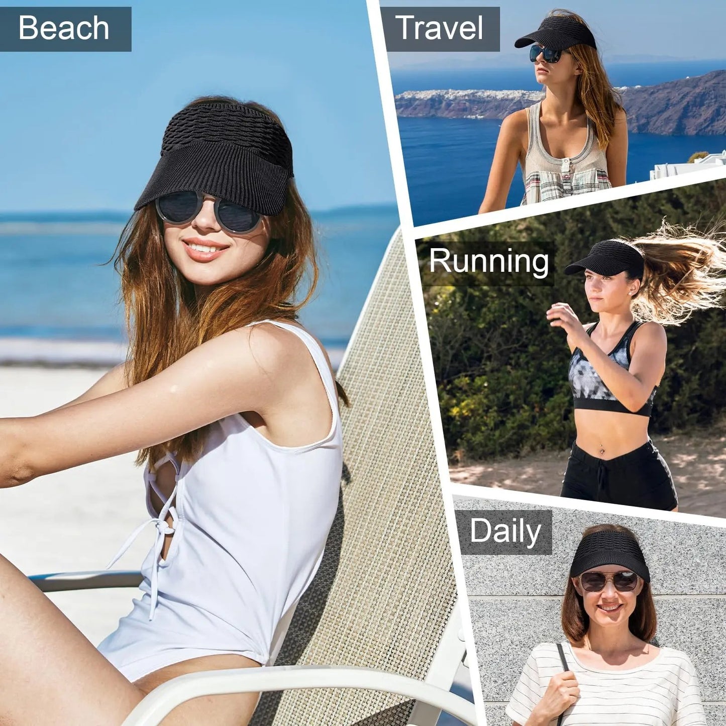 🔥🔥Hot Sale 2-Pack Women's High Ponytail Sun Visor Hats