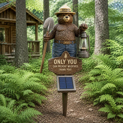 2026 Hot 🎉Smokey Bear Solar Garden Stake Light