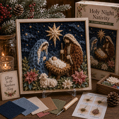 ✝️ ✝️3D Christian Fabric Poke Art Kit