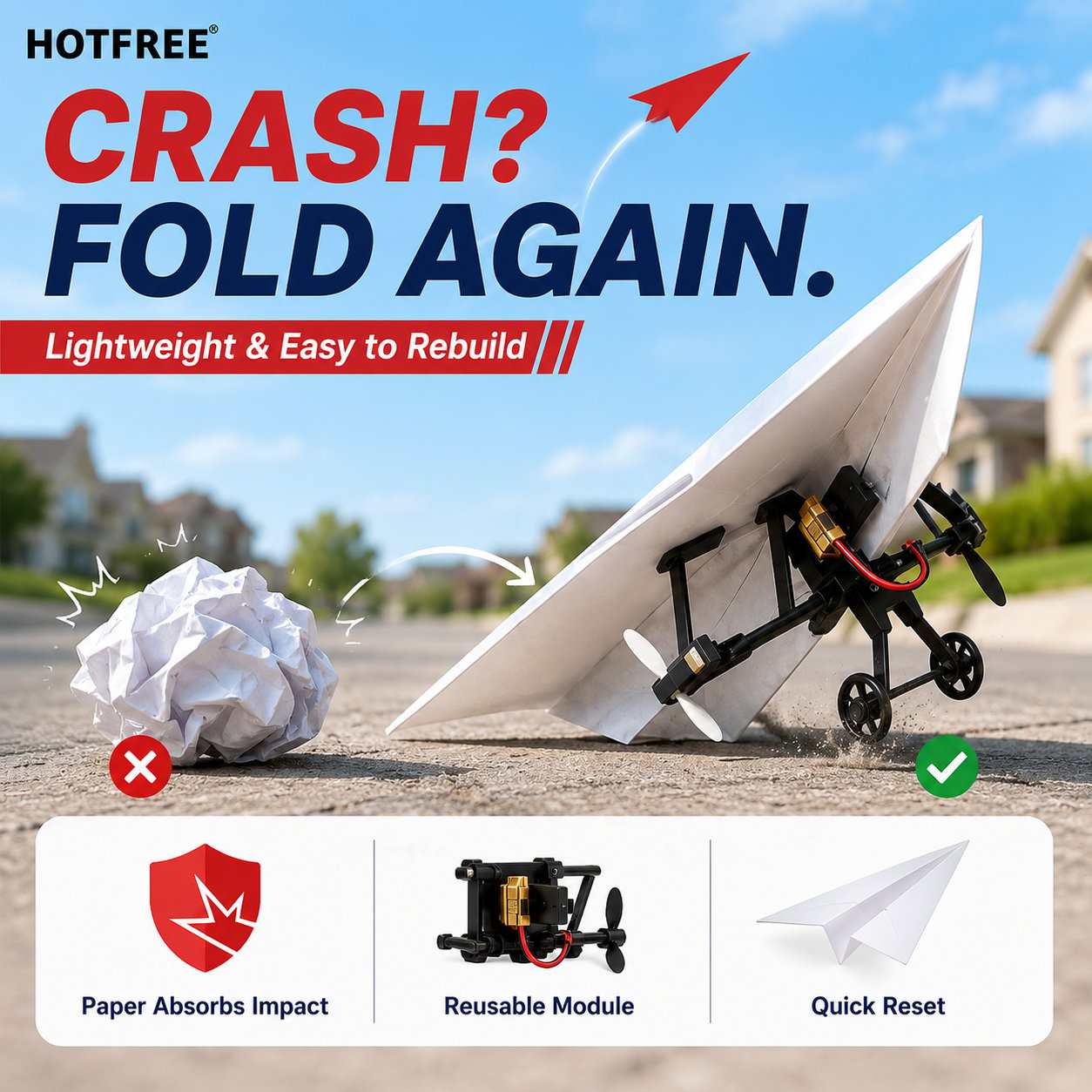 ✈️ Hotfree RC Paper Airplane Kit | Master the Skies