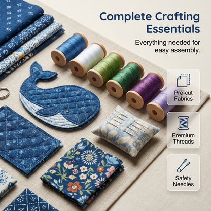 🧵 DIY Ocean Animal Tissue Box Sewing Kit – Fun Animal & Ocean Friends! 🌟