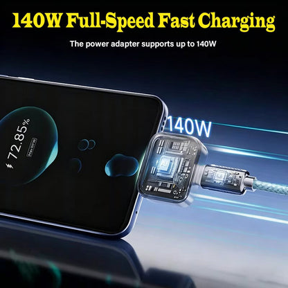 🏆50K+ SOLD!🔥2026 Fast 140W Charger with AI Smart Auto Power-off