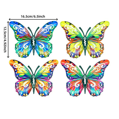 🦋Vibrant Metal Butterfly Wall Art - 4 Color Set