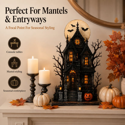 🔥Last Day 59% OFF - 🧙🖤Lighted Halloween Haunted House & Character Figurine Collection