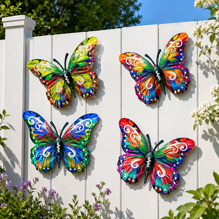 🦋Vibrant Metal Butterfly Wall Art - 4 Color Set