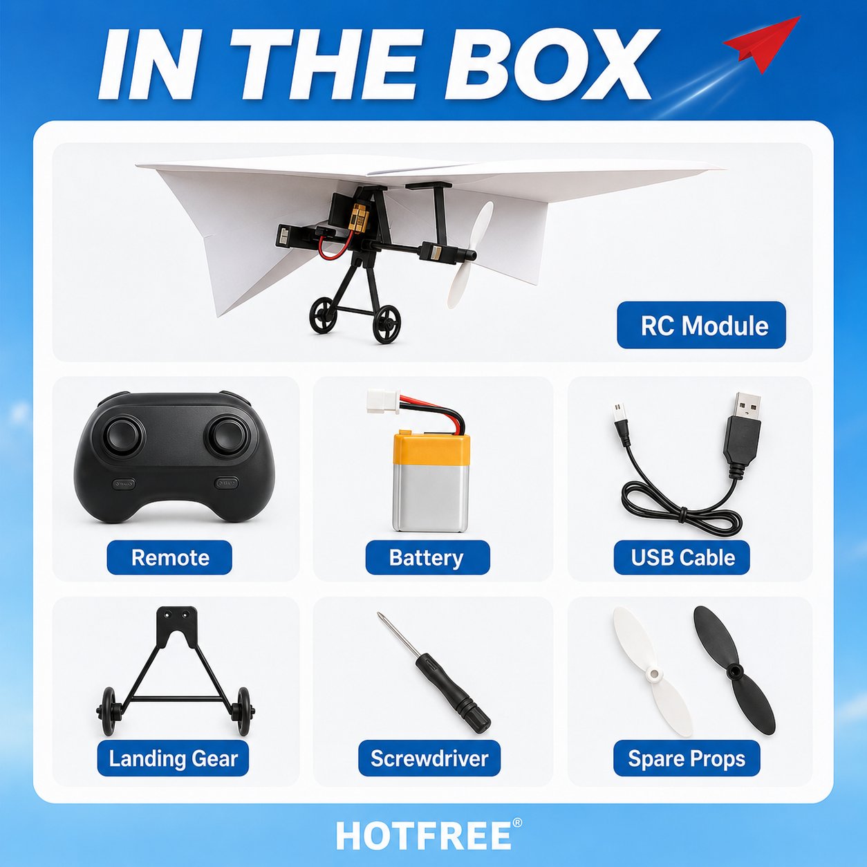 ✈️ Hotfree RC Paper Airplane Kit | Master the Skies