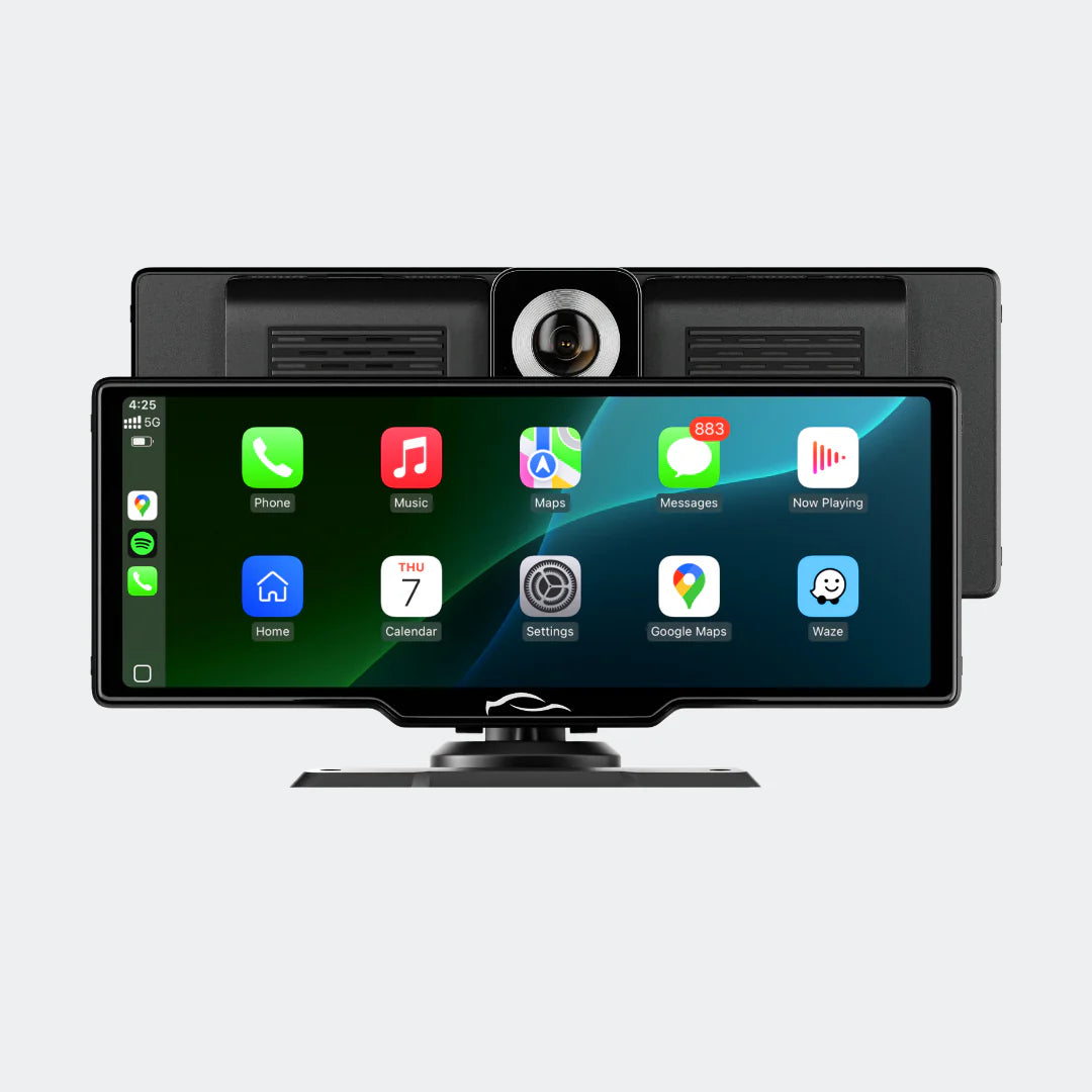 CarPlay Pro Max touchscreen with dashcam