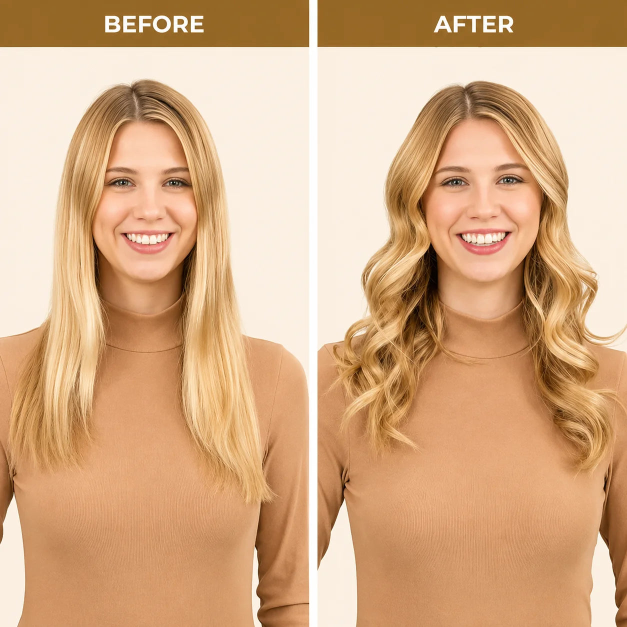 Before and after styling result two
