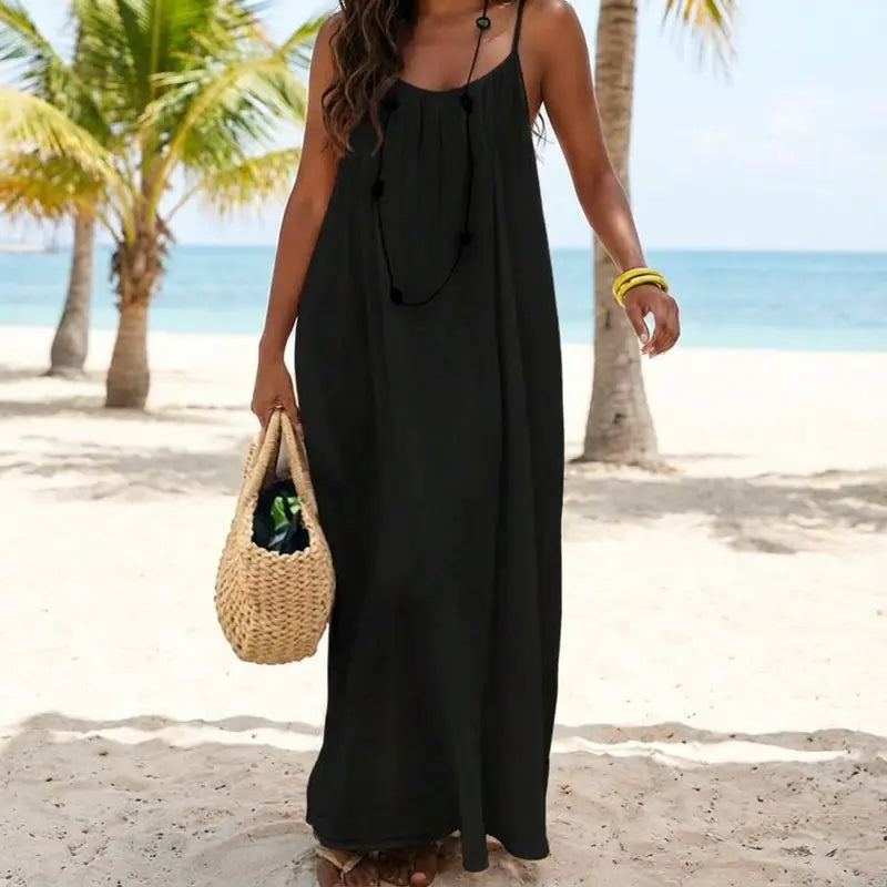 💃LAST DAY SAEL 59% OFF!!✨Women's Solid Color Cami Lounge Dress💕