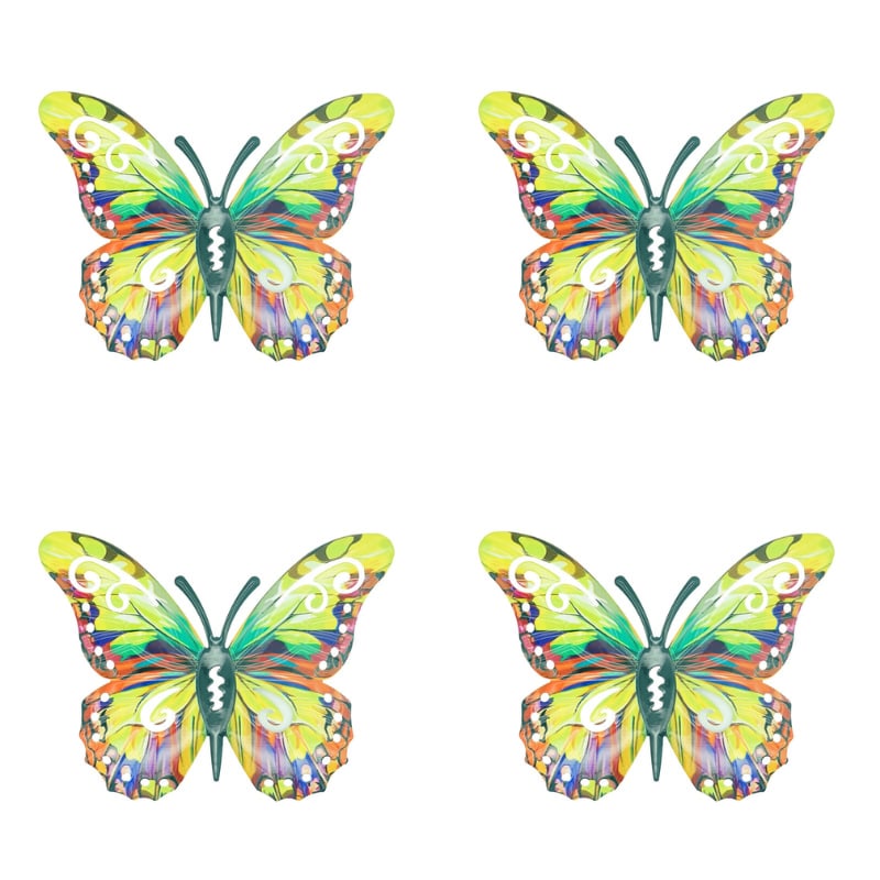 🦋Vibrant Metal Butterfly Wall Art - 4 Color Set