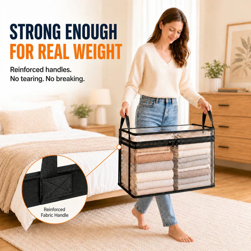 🎉Blowout 70% OFF📦Large Heavy-Duty Thick Plastic Clear Storage Bag for Clothes, Moving & Storage