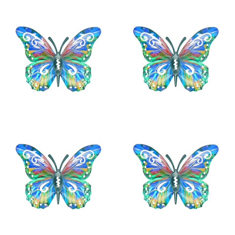🦋Vibrant Metal Butterfly Wall Art - 4 Color Set