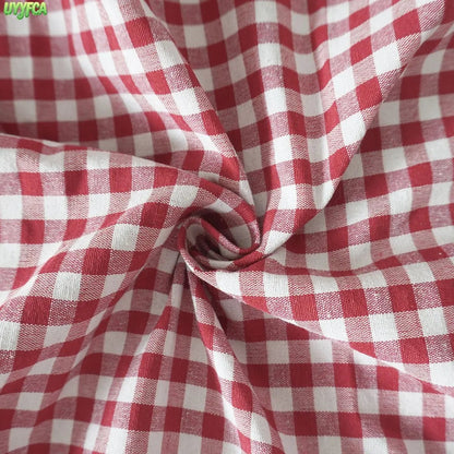 Gingham Plaid Oven Skirt Cover-Double Sided Thick Fabric for Cottagecore Kitchen Home Decor
