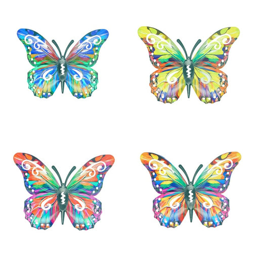 🦋Vibrant Metal Butterfly Wall Art - 4 Color Set