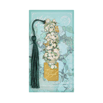 📚✨8-Piece Gold Metal Bookmark Set with Tassel – Van Gogh & Monet Inspired Gift for Book Lovers 🎨