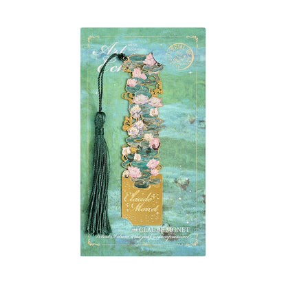 📚✨8-Piece Gold Metal Bookmark Set with Tassel – Van Gogh & Monet Inspired Gift for Book Lovers 🎨