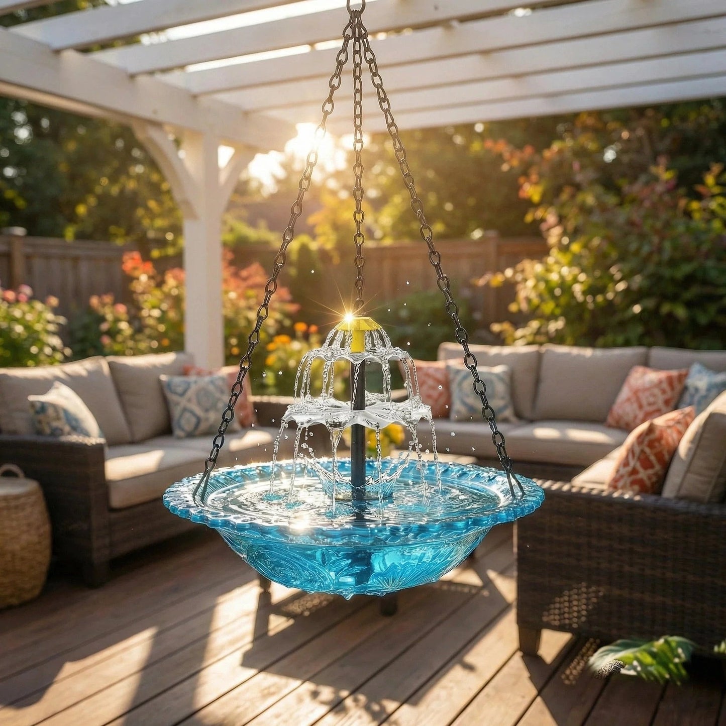 Solar Hanging Bird Bath Fountain | Attract Birds & Create a Peaceful Garden Oasis 🐦💦