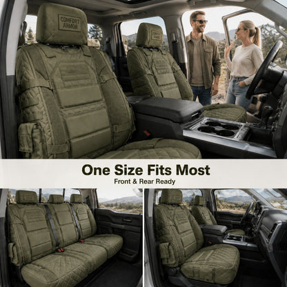 🎁🎁Free Shipping🎖️ Military‐Style Auto Seat Protectors|Universal Fit Heavy‐Duty Cushion For Long‐Drive Vehicle Owners