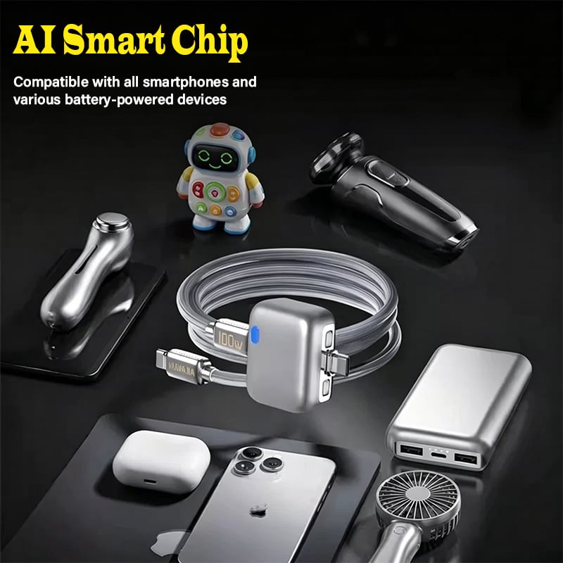 🏆50K+ SOLD!🔥2026 Fast 140W Charger with AI Smart Auto Power-off