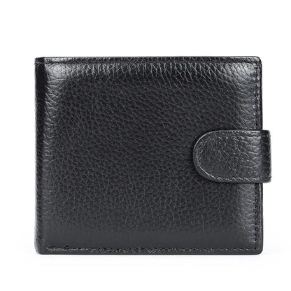 Vintage Top-Grain Leather Bi-Fold Wallet – Classic Design, Ample Storage