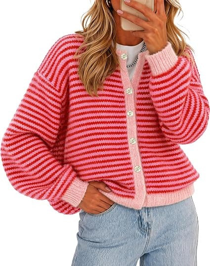 Red cardigan