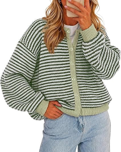 Green cardigan