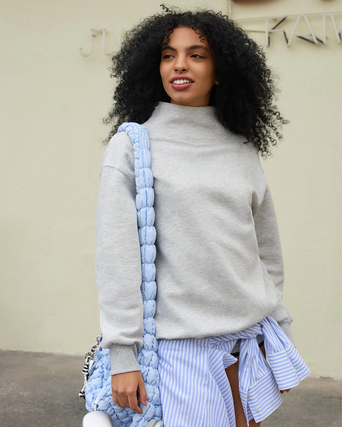 2026 New High Neck Relaxed Sweatshirt ✨ Soft Casual Pullover For Everyday Wear