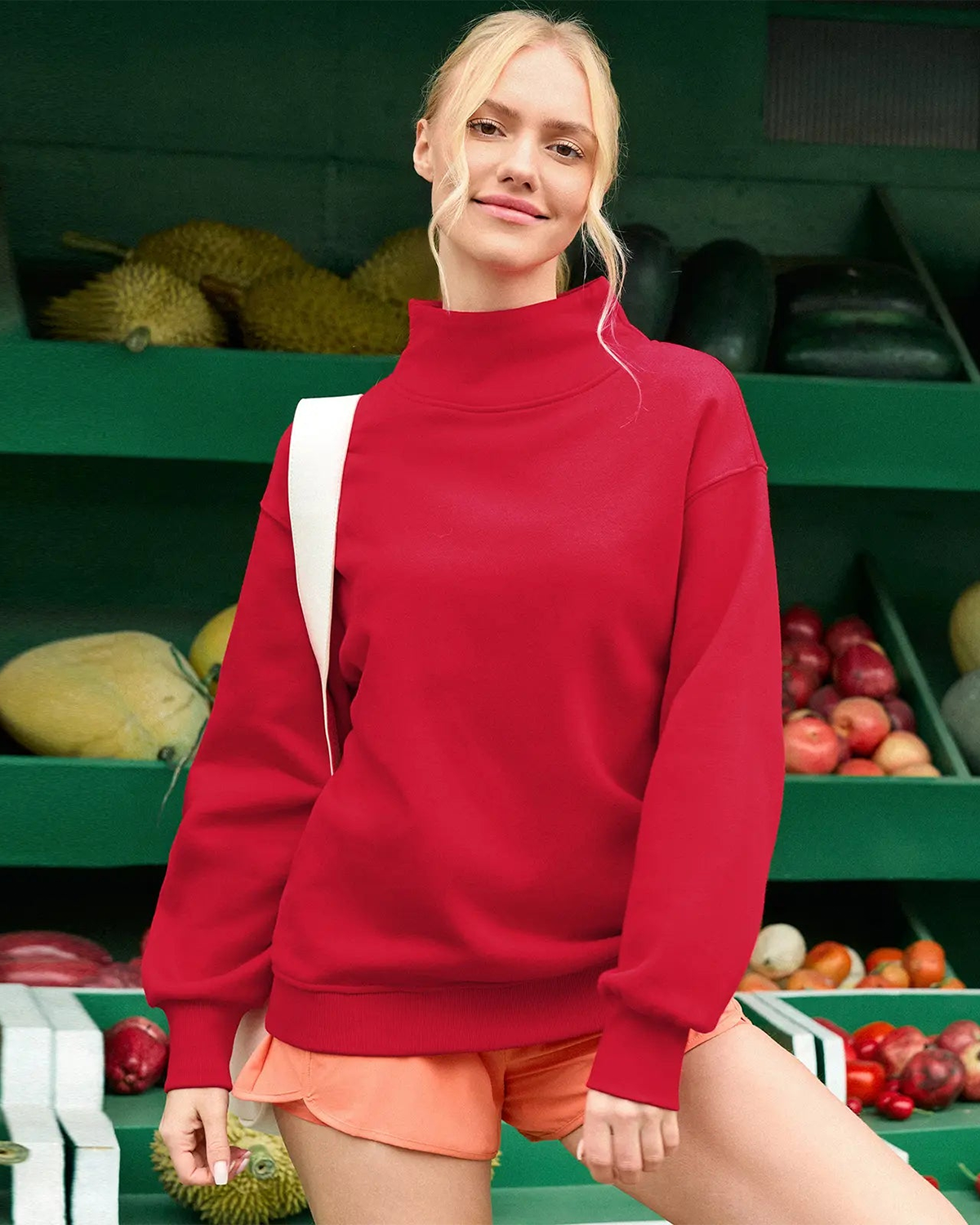 2026 New High Neck Relaxed Sweatshirt ✨ Soft Casual Pullover For Everyday Wear