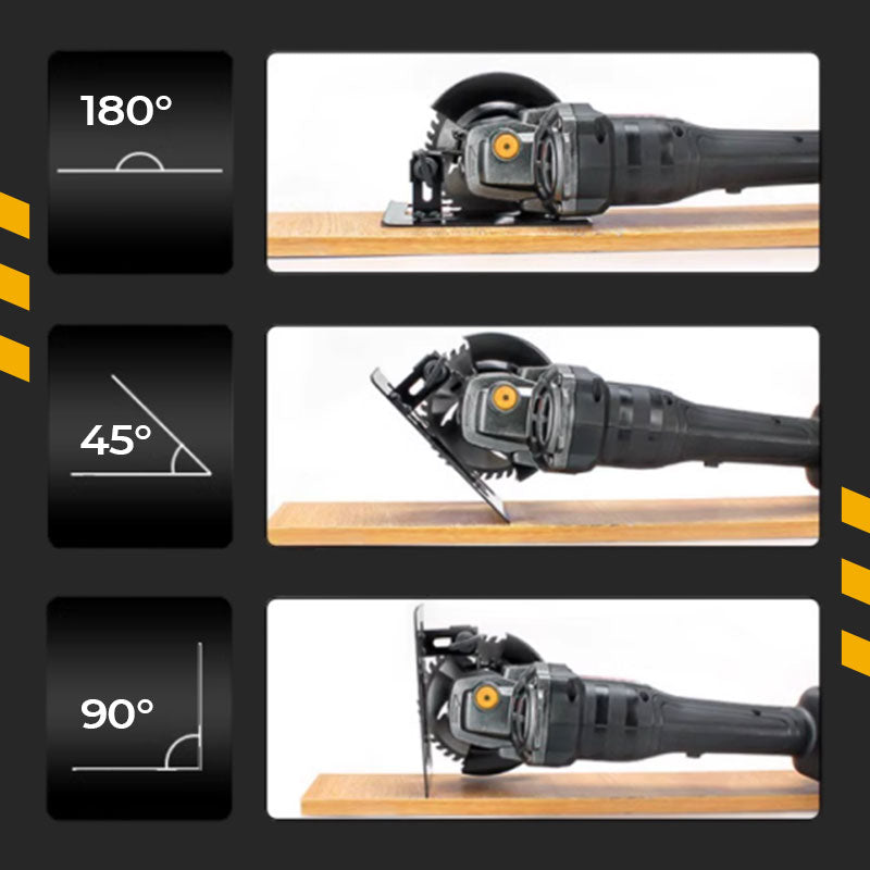 Straight and 45 degree cutting positions