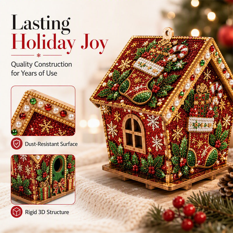 Pearl Christmas house showing rigid structure and detailed finished surface
