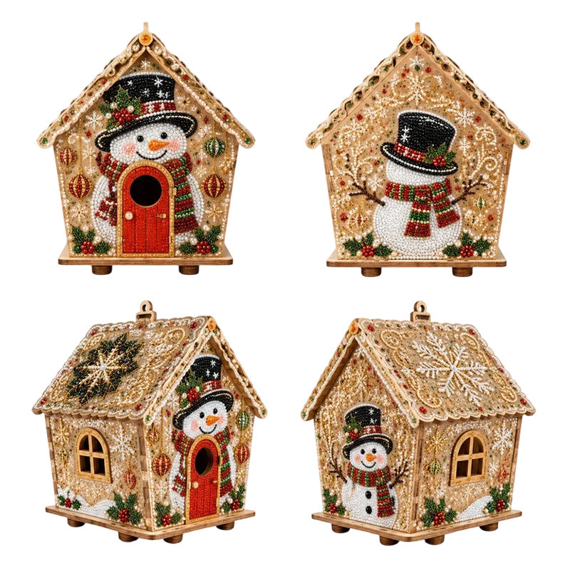 Snowman pearl art Christmas house theme