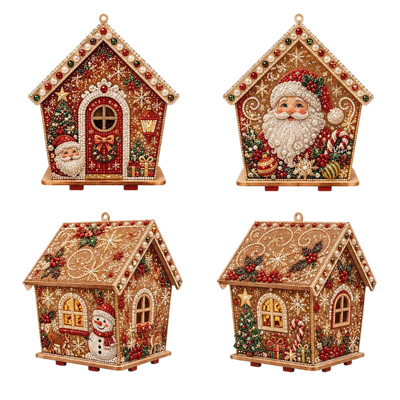 Santa Claus pearl art Christmas house theme