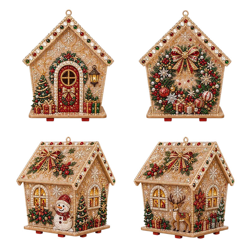 Wreath pearl art Christmas house theme