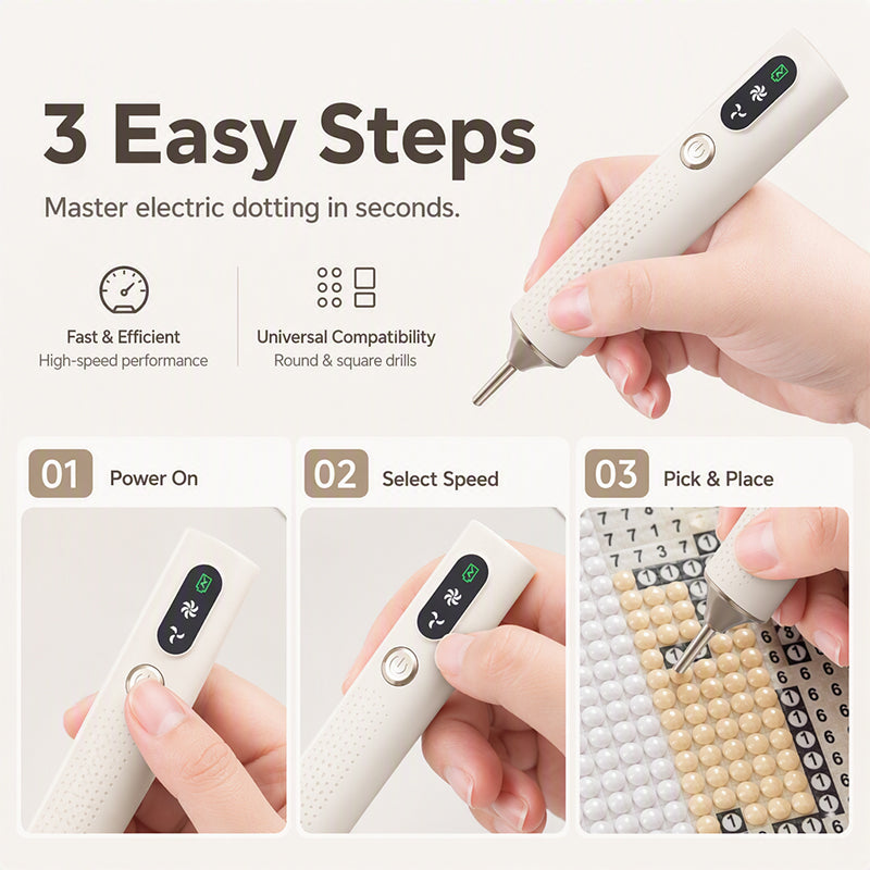 How to use the electric diamond art pen