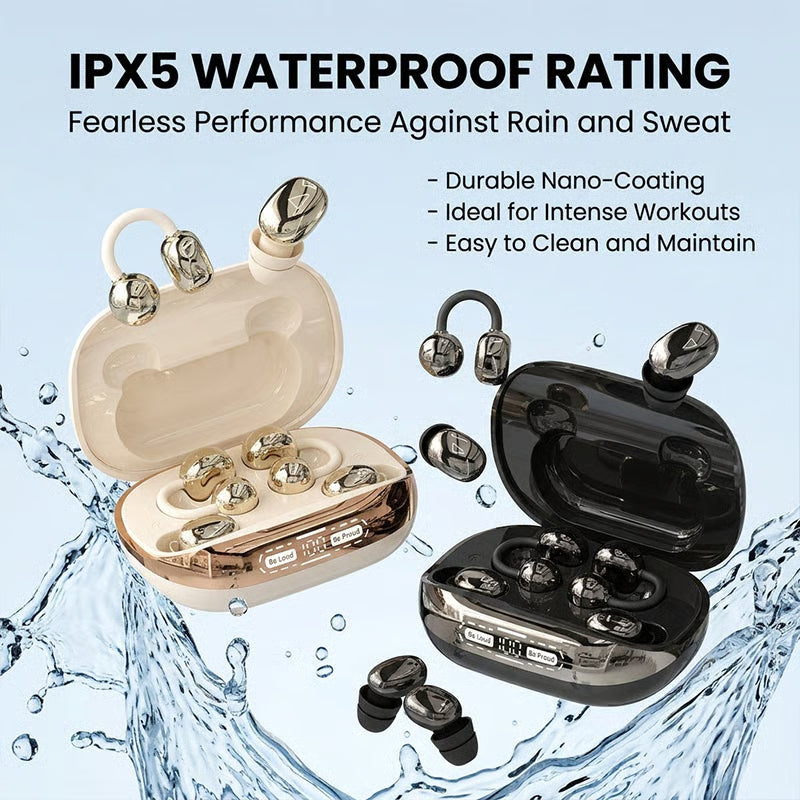 IPX5 water resistant GT630S earbuds in black and white